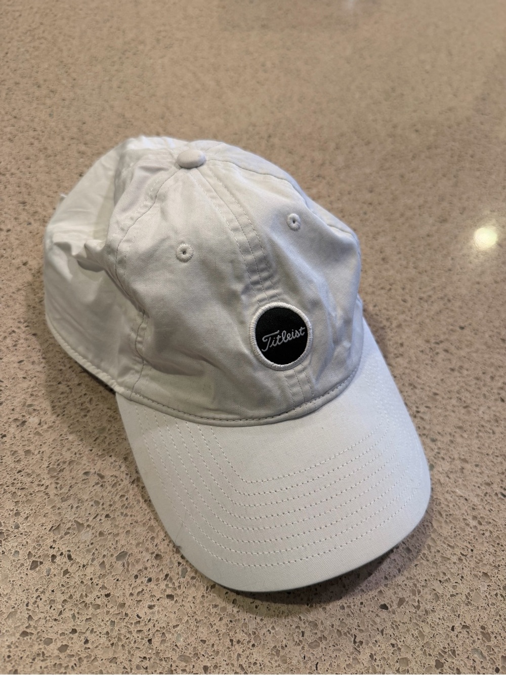 Titleist White Baseball Cap with Black Round Logo
